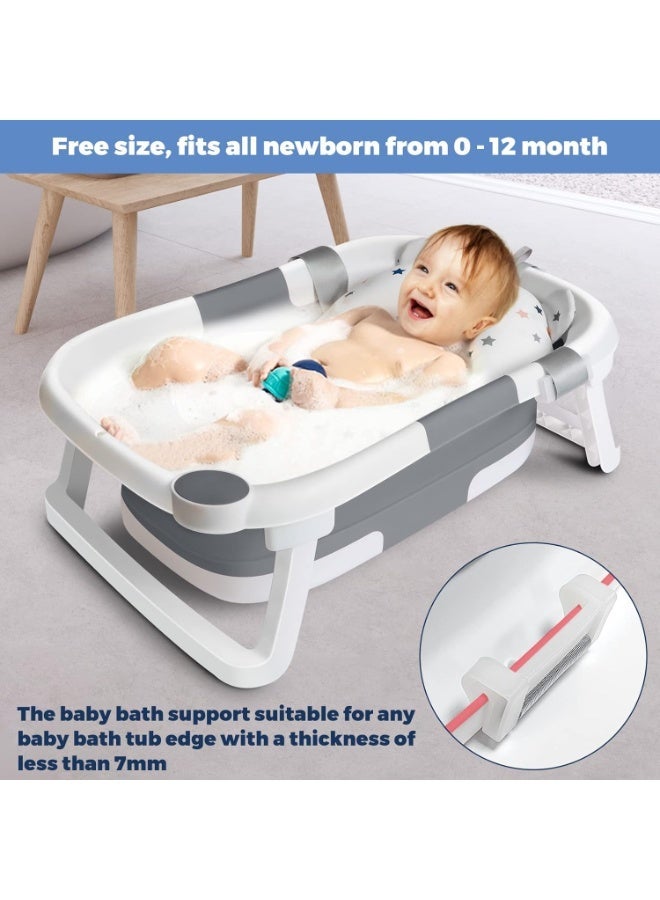 ممز بلانيت وسادة استحمام للأطفال الرضع مقعد استحمام داعم قابل للتعديل مضاد للانزلاق وسادة بانيو للأطفال حديثي الولادة مقعد حمام آمن مريح وخفيف الوزن - Image 5